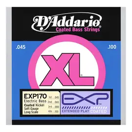 Струны для бас-гитары D'Addario EXP170 Coated 45-100