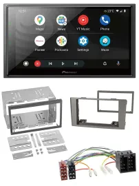 Pioneer USB 2DIN DAB MP3 Bluetooth Autoradio für Iveco Daily 2006-2014 silber