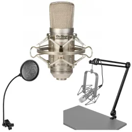 On-Stage AS800 Diaphragm FET Condenser Microphone W/HA Broadcast Arm/Pop Filter