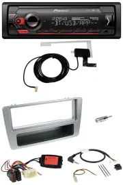 Автомагнитола Pioneer для Honda Civic 2001–2003 Bluetooth, DAB, USB, серебристая
