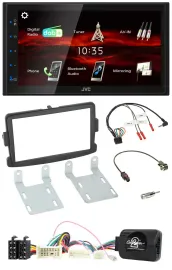 JVC USB Bluetooth Lenkrad DAB 2DIN Autoradio für Dacia Sandero ab 2013 schwarz
