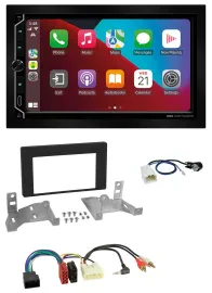 ESX 2DIN DAB USB MP3 Bluetooth Autoradio für Toyota Aygo ab 2022 AB7 schwarz