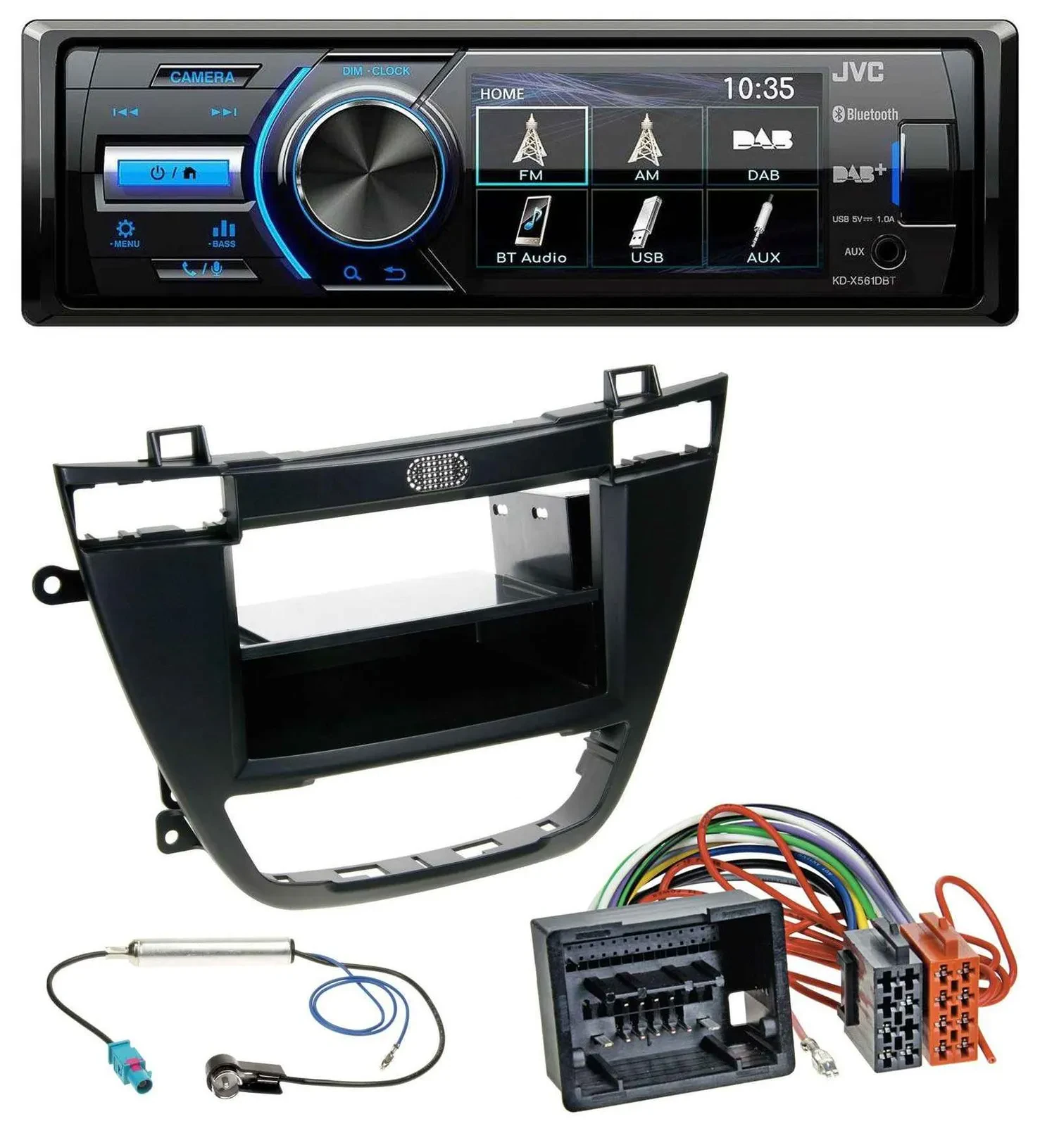 JVC Bluetooth MP3 USB DAB Autoradio für Opel Insignia 2008-2013 schwarz