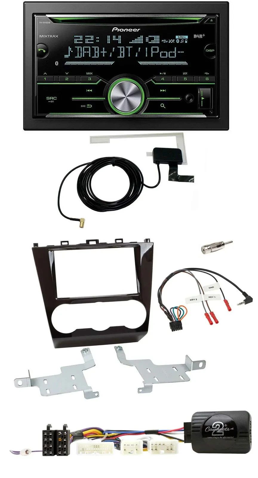 Pioneer CD USB Lenkrad Bluetooth 2DIN DAB Autoradio für Subaru Forester ab 2015