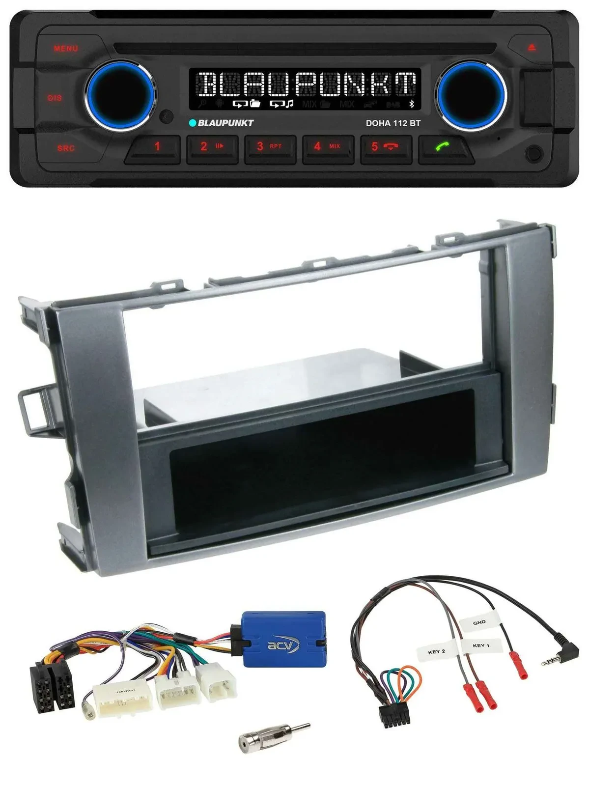 Blaupunkt Lenkrad MP3 CD Bluetooth USB Autoradio für Toyota Auris 2011-2012 anth