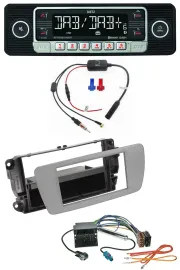 Dietz MP3 DAB Bluetooth USB Autoradio für Seat Ibiza (ab 08) - dublingrau