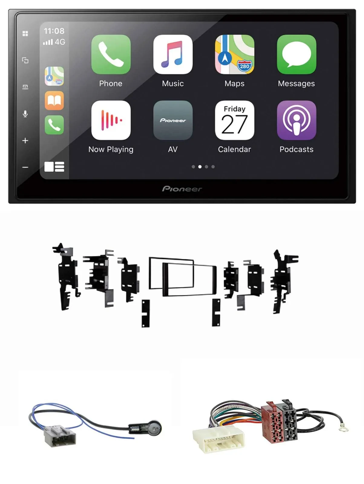 Pioneer MP3 Bluetooth DAB 2DIN USB Autoradio für Nissan Tiida Versa C11 2007-201