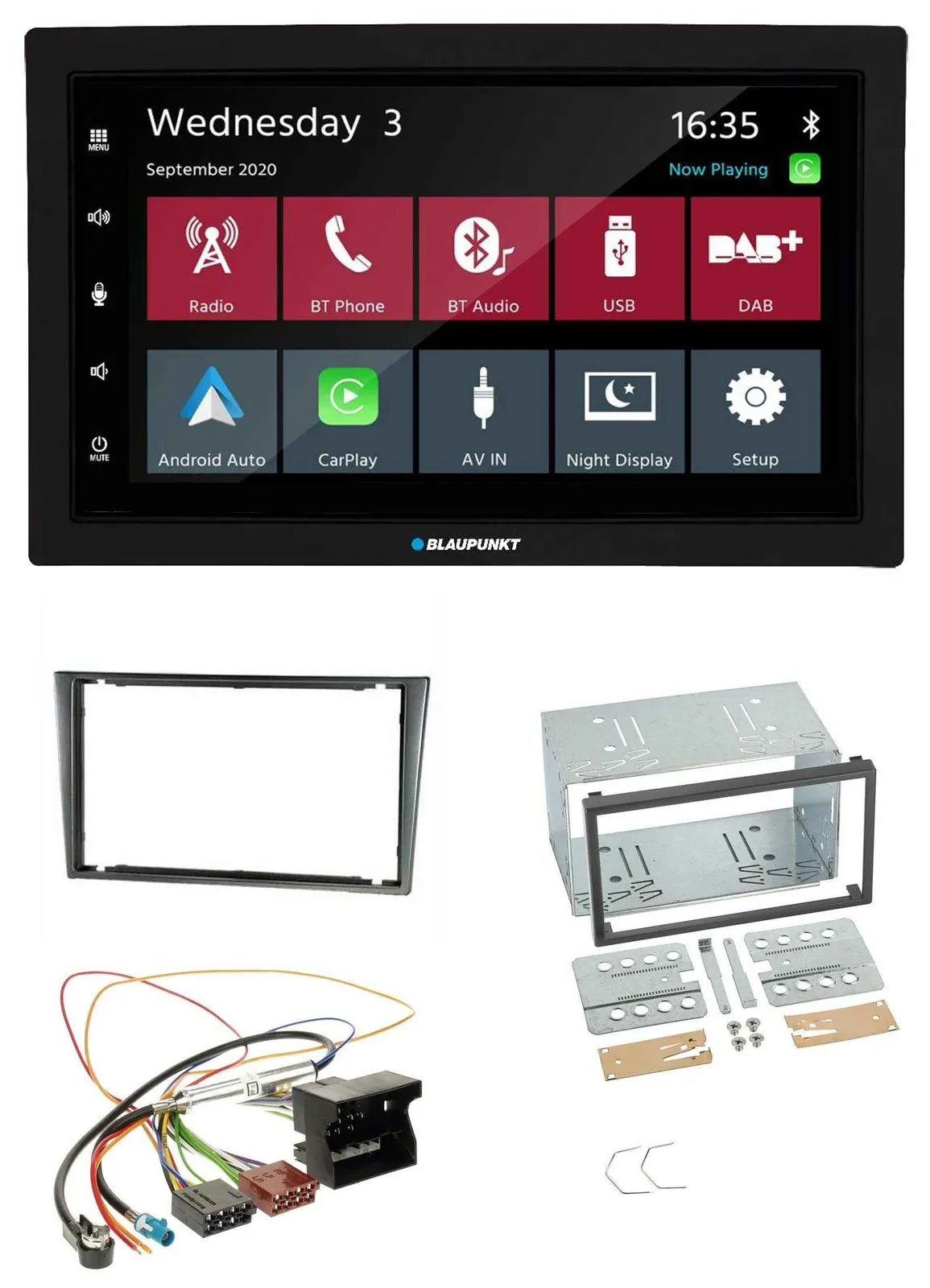 Blaupunkt DAB Bluetooth USB MP3 2DIN Autoradio für Opel Corsa C Quadlock 2000-20
