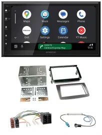 Kenwood DAB Bluetooth USB MP3 2DIN Autoradio für Alfa Romeo Mito ISO 955 08-14 s