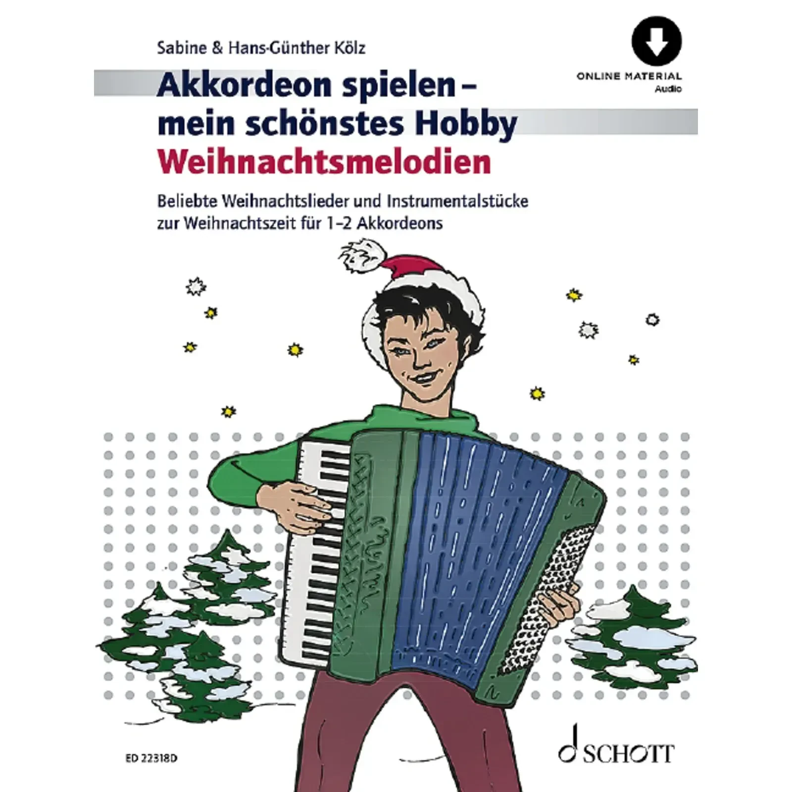 Сборник песен Schott Music Weihnachtsmelodien Akkordeon