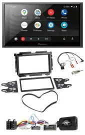 Pioneer USB 2DIN DAB Lenkrad Bluetooth Autoradio für Honda HR-V RU ab 2015 schwa