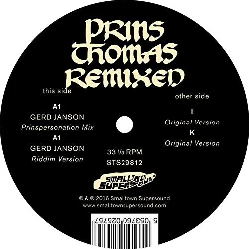 Виниловая пластинка Prins Thomas – Gerd Janson Remixes (Релиз 2017)