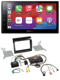 Автомагнитола Pioneer 2-DIN, DAB, USB, Bluetooth, совместимая с кнопками на руле, для Fiat/Citroen/Peugeot