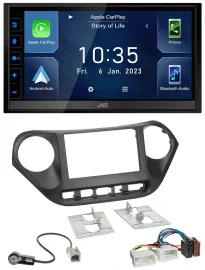 JVC DAB Bluetooth MP3 USB 2DIN Autoradio für Hyundai i10 (ab 2013)