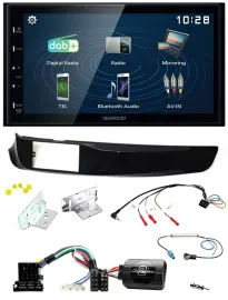 Kenwood 2DIN Bluetooth Lenkrad USB DAB Autoradio für Alfa Giulietta 940 10-14 sc