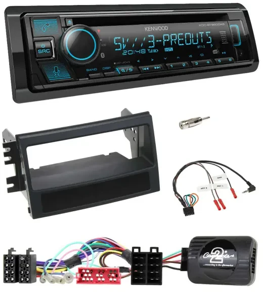 Kenwood Bluetooth USB CD Lenkrad DAB Autoradio für Kia Soul (2009-2011)