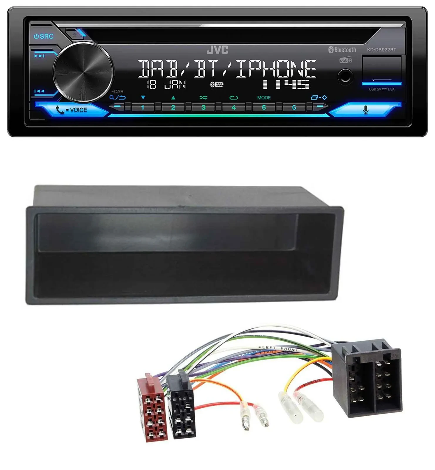 JVC Bluetooth MP3 USB DAB CD Autoradio für Mercedes A-Klasse M-Klasse Vaneo VW P
