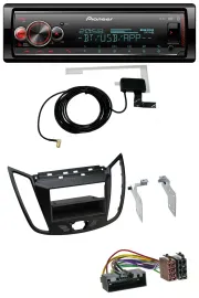 Pioneer Bluetooth DAB USB MP3 Autoradio für Ford C-Max Kuga matt schwarz