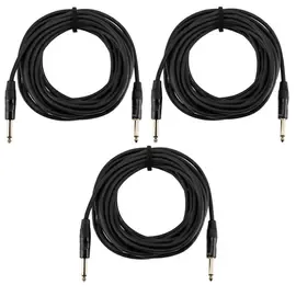 Инструментальный кабель HA Elite Pro 1/4" Male to Male Instrument Cable w/Gold Connectors, 25', 3 шт.