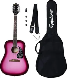 Акустическая гитара Epiphone Starling Acoustic Player Pack - Hot Pink Pearl