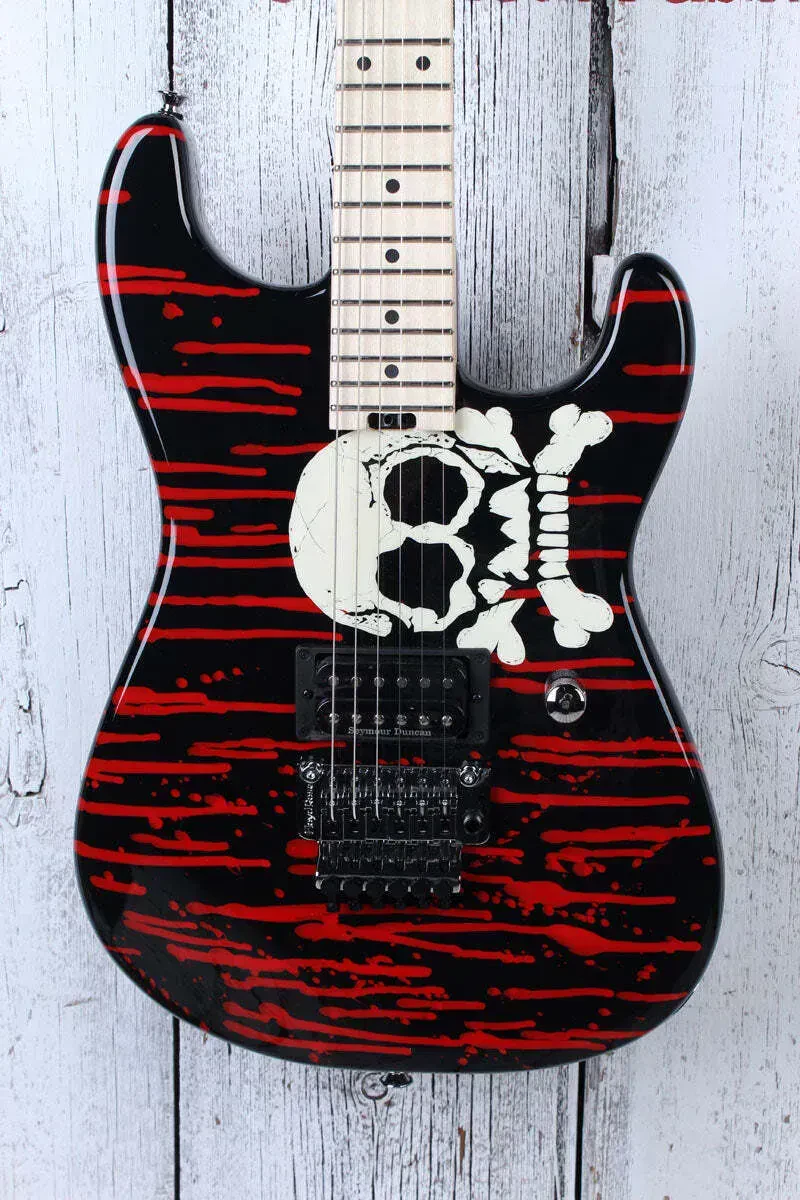 Charvel Warren DeMartini Signature Pro-Mod Blood and Skull Electric Guitar