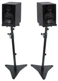 (2) Rockville APM8B 8" 500w Powered Studio Monitors Speakers+Adjustable Stands