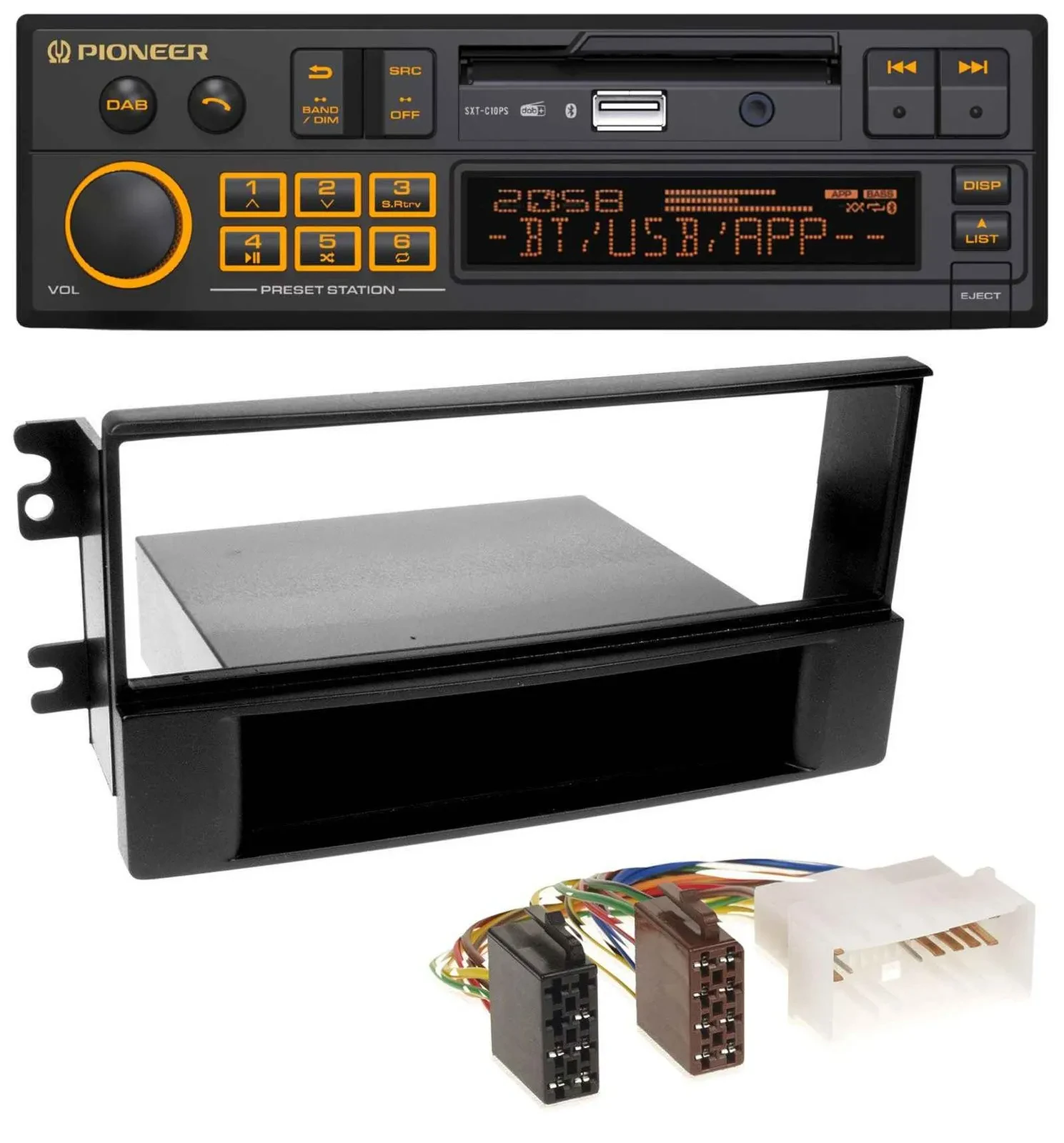 Pioneer DAB MP3 USB Bluetooth Autoradio für Kia Sportage (ab 2005)