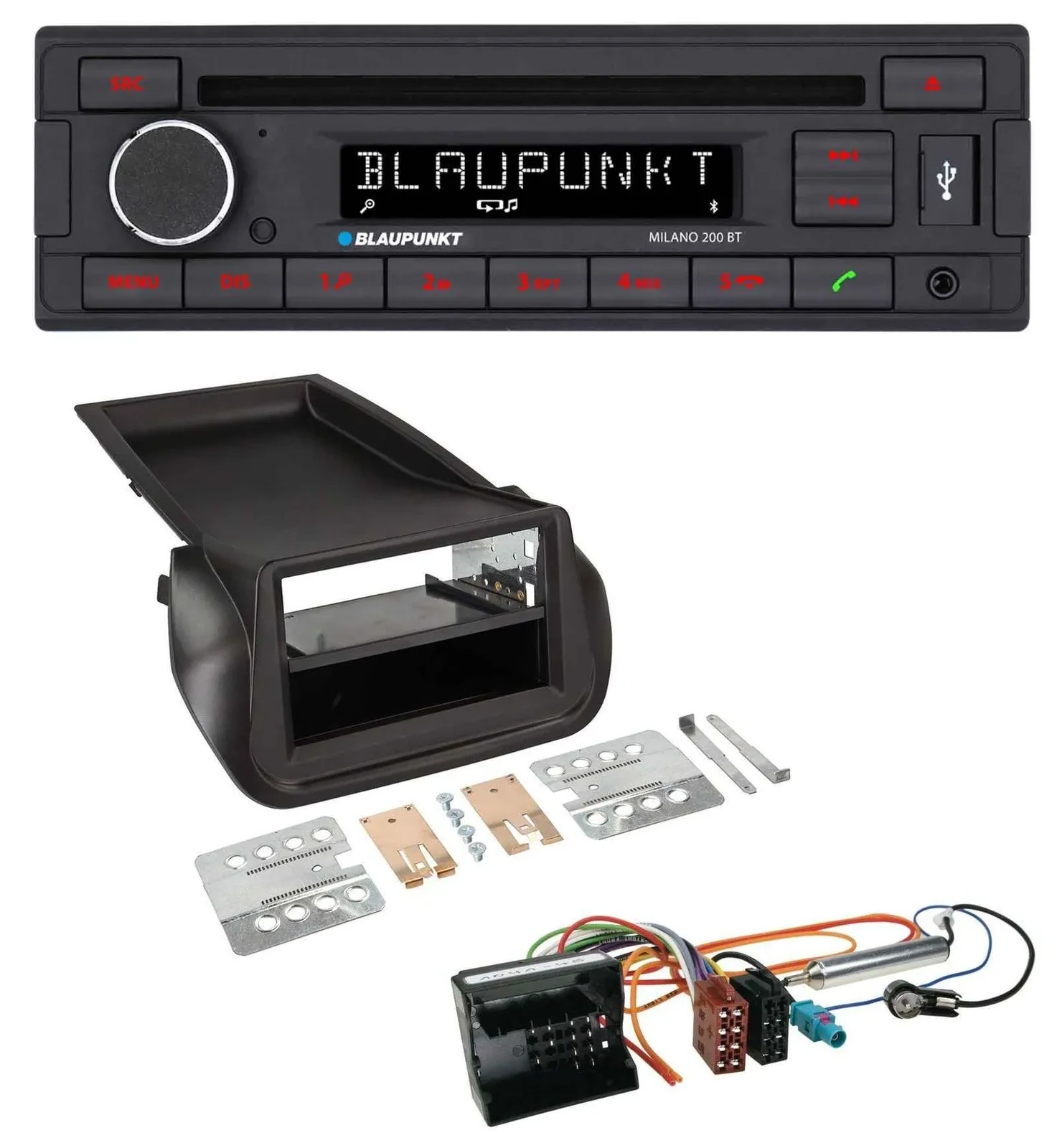 Автомагнитола для Citroen Nemo, Peugeot Bipper Blaupunkt MP3 USB CD Bluetooth AUX