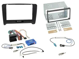 Установочный комплект для автомагнитолы Caraudio24 2-DIN для Audi TT (2006–2014) с адаптером управления на руле