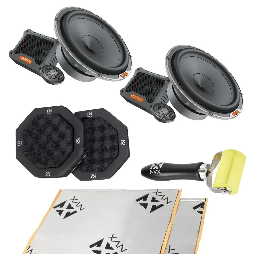 Компонентная автоакустика Hertz MPK1650.3 6.5" (набор) с NVX baffles и шумоизоляцией