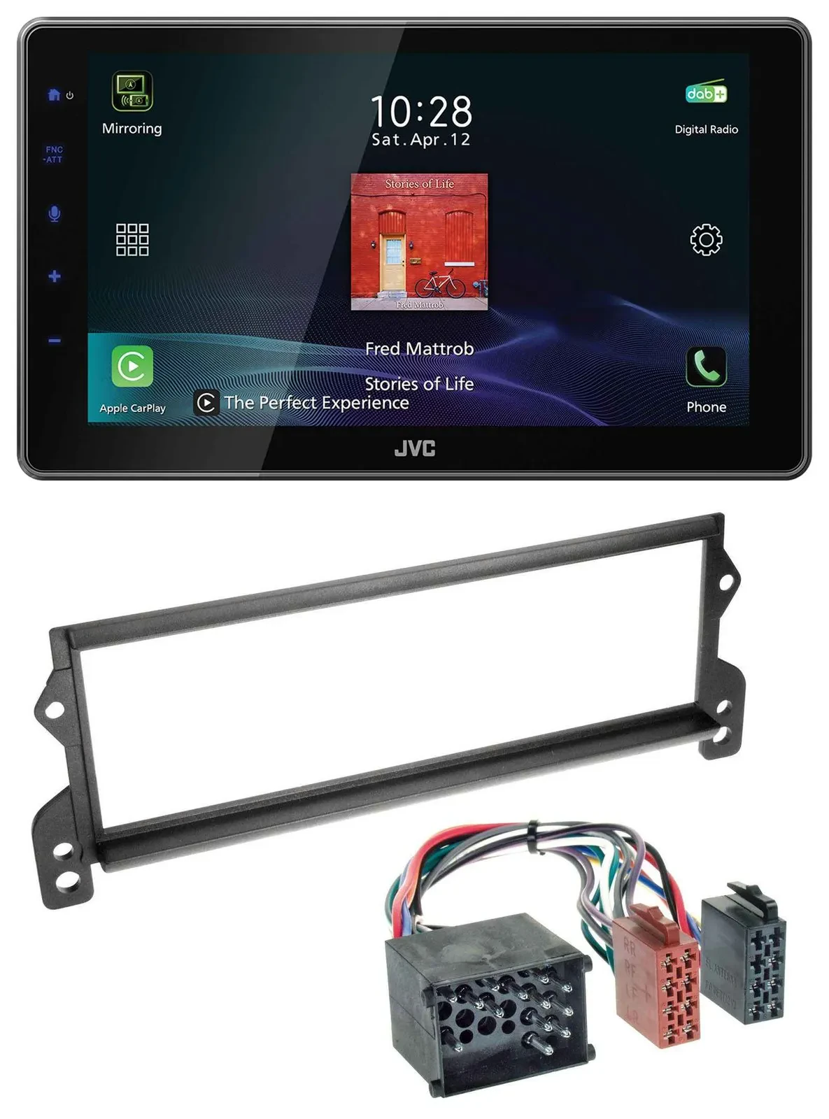 JVC DAB MP3 Bluetooth USB Autoradio für Mini (bis 2002, Rundpin)
