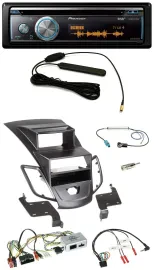 Pioneer CD USB Bluetooth DAB Lenkrad Autoradio für Ford Fiesta 10-17 Display sch