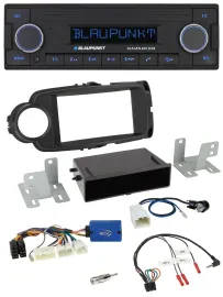 Blaupunkt DAB USB Bluetooth Lenkrad Autoradio für Toyota Yaris ab 2014 schwarz 2