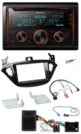 Pioneer 2DIN DAB Lenkrad Bluetooth USB CD Autoradio für Opel Adam ab 2013 Corsa