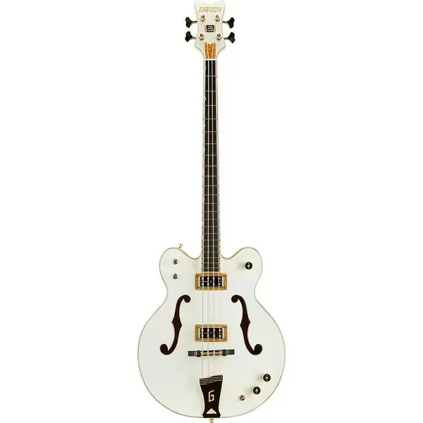 Бас-гитара полуакустическая Gretsch G6136LSB White Falcon Bass Guitar White