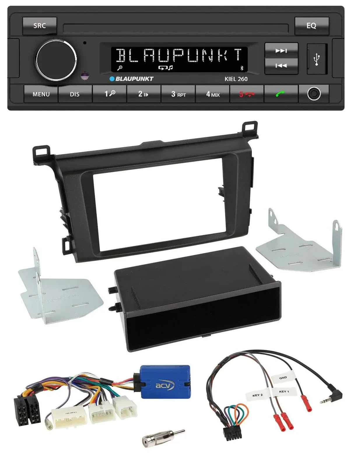 Blaupunkt USB DAB Bluetooth Lenkrad Autoradio für Toyota RAV-4 ab 2013