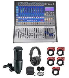 PRESONUS Studiolive SL-1602 USB 16.0.2 Mixer+Audio Technica Mic+Headphones