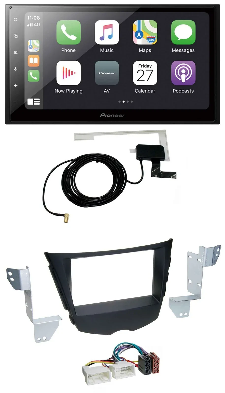 Pioneer USB MP3 2DIN Bluetooth DAB Autoradio für Hyundai Veloster FS ab 2011