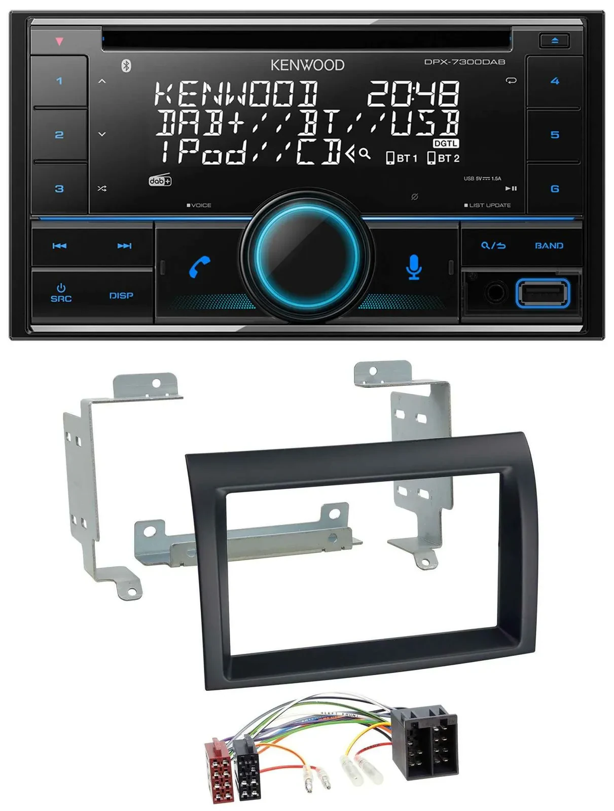 Kenwood CD 2DIN DAB USB MP3 Bluetooth Autoradio für Fiat Ducato 06-11 Citroen Ju