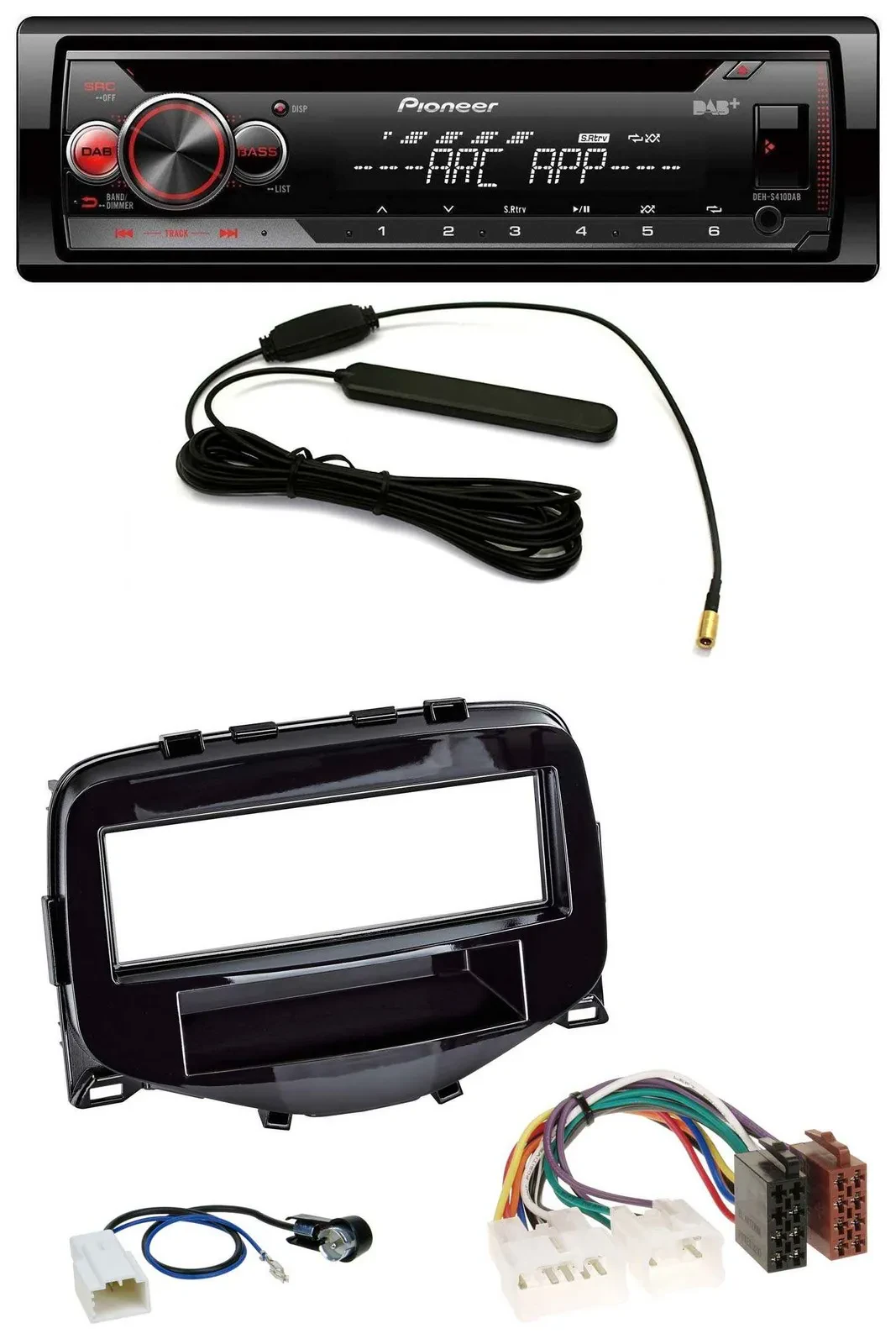 Pioneer CD USB AUX DAB MP3 Autoradio für Toyota Aygo (2014-2021)