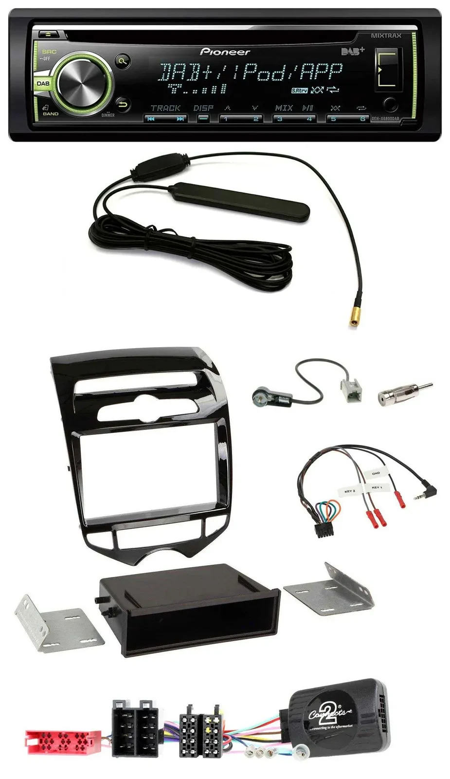 Pioneer MP3 USB CD DAB Lenkrad Autoradio für Hyundai ix20 ab 2010 autom. Klima