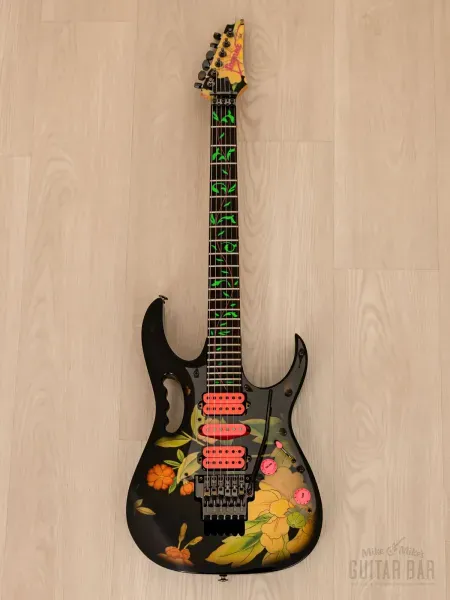 Электрогитара Ibanez JEM77-FP Steve Vai Signature HSH Black Floral Pattern w/gigbag Japan 1996