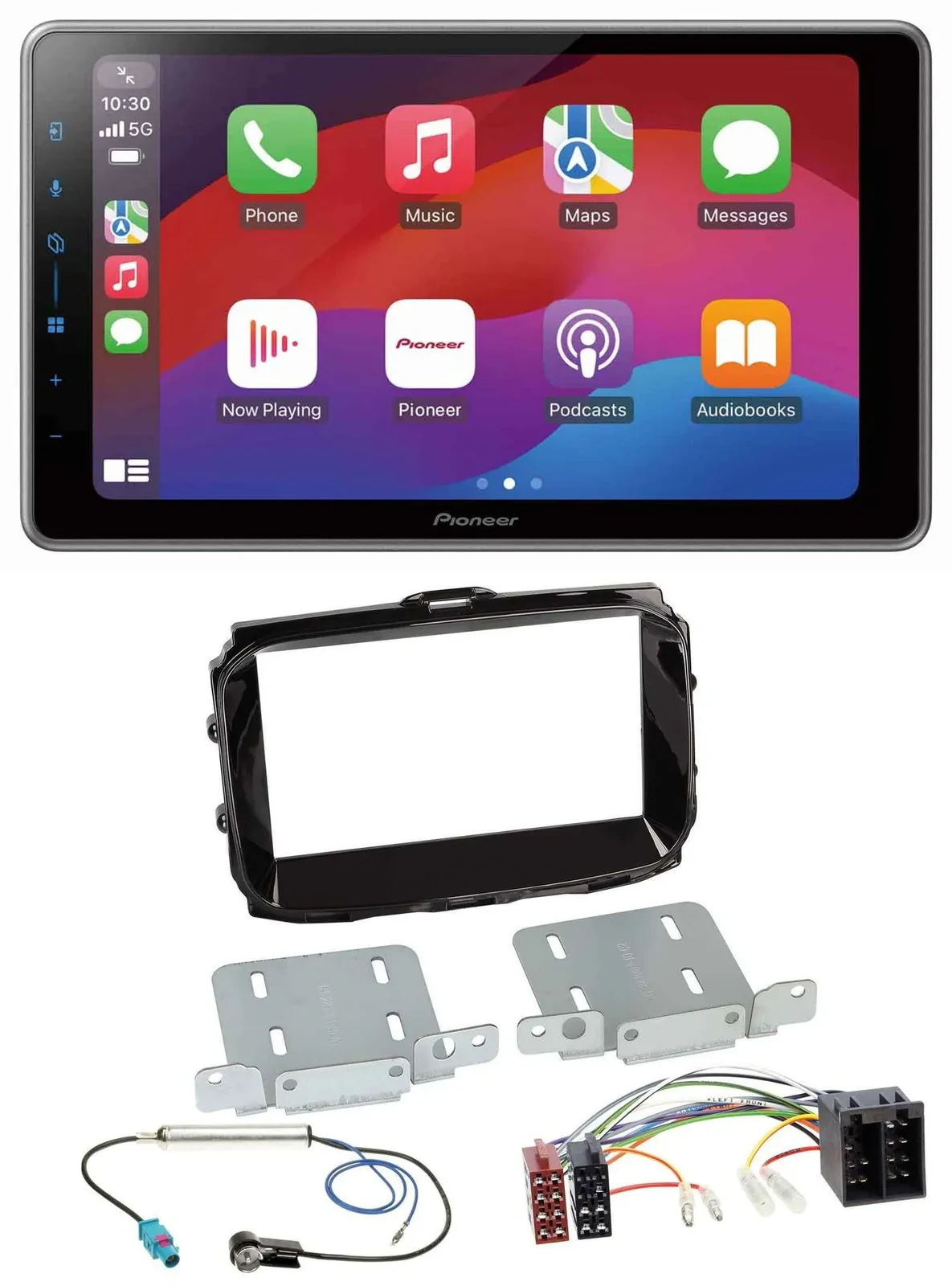 Автомагнитола Pioneer 2-DIN, DAB, Bluetooth, USB, для Alfa Romeo (ISO, с 2013), чёрный глянец