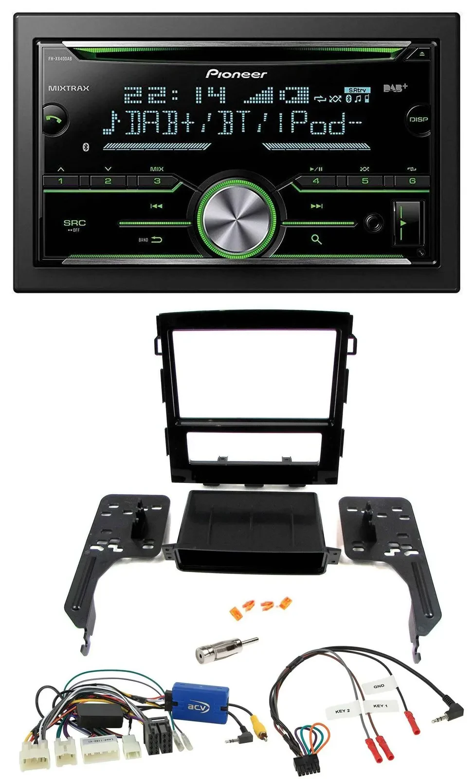 Автомагнитола для Subaru Impreza (с 2018) Pioneer 2-DIN, Bluetooth, DAB, USB, CD, поддержка кнопок на руле