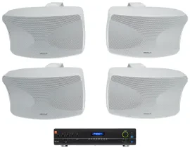Настенная акустика JBL WET-44 PRO White с усилителем (4 штуки)