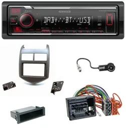 Автомагнитола Kenwood MP3 Bluetooth USB DAB для Chevrolet Aveo/Sonic (с 2011), темно-серый