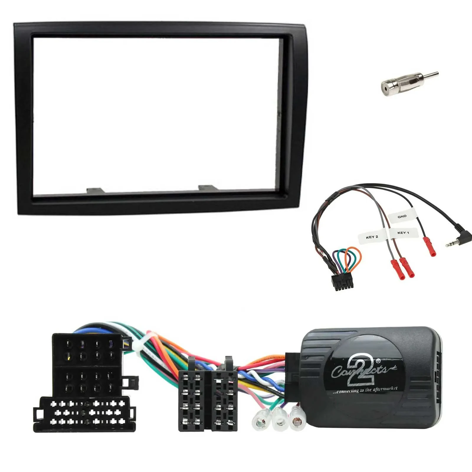 Einbauset Lenkradadapter Doppel DIN Autoradio für Citroen Jumper 2008-2011