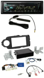Автомагнитола Pioneer CD MP3 DAB USB для Toyota Yaris (с 2014), черный, 28-pin