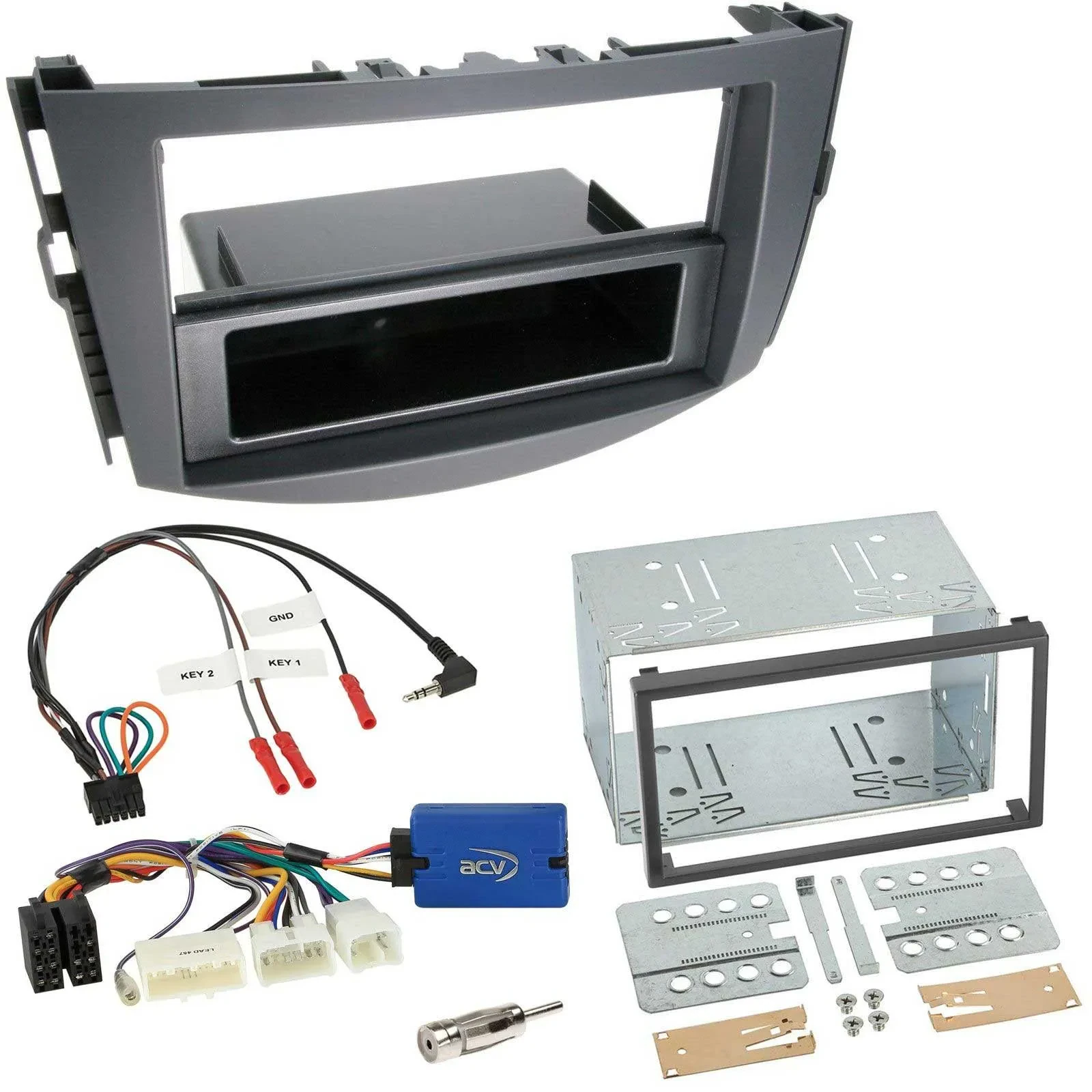 Einbauset Lenkradadapter Doppel DIN Autoradio für Toyota RAV 4 ab 2011 28 Pin