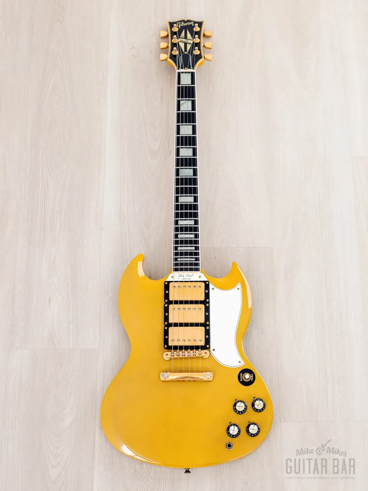 Электрогитара Gibson Limited Edition 30th Anniversary 1961 Les Paul SG Custom HHH  TV Yellow w/case USA 1991